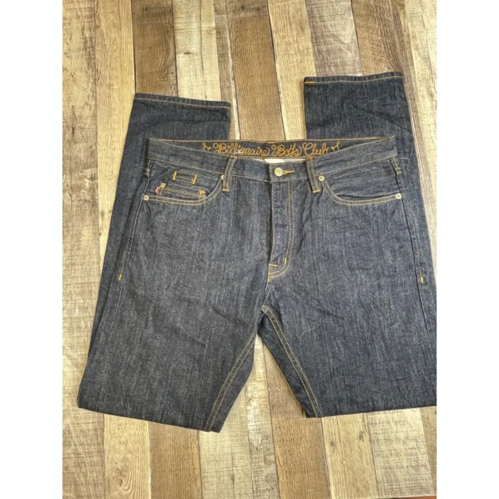 Billionaire Boys Club Men 34 x 32 Dark Wash Blue Jeans Astronaut Smart Cut Denim - Picture 4 of 11